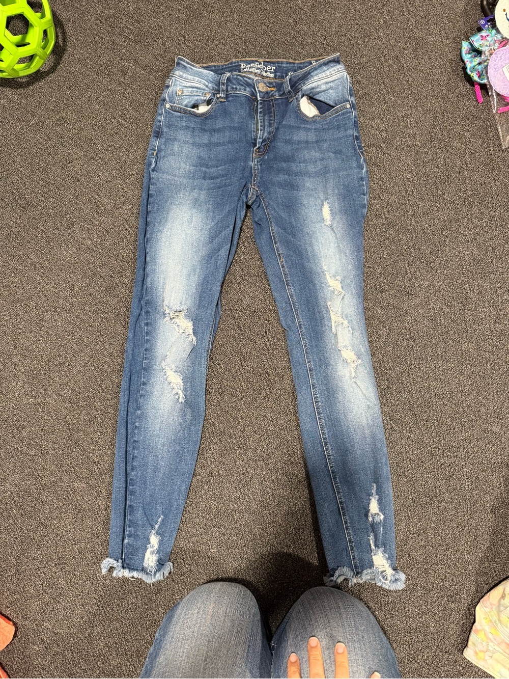 Distressed Blue Women’s Skinny Jeans